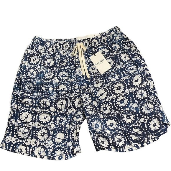 Corridor Other - Corridor NYC Drawstring Shorts Mens Unisex Size S Blue Navy Cotton Drawcord NEW